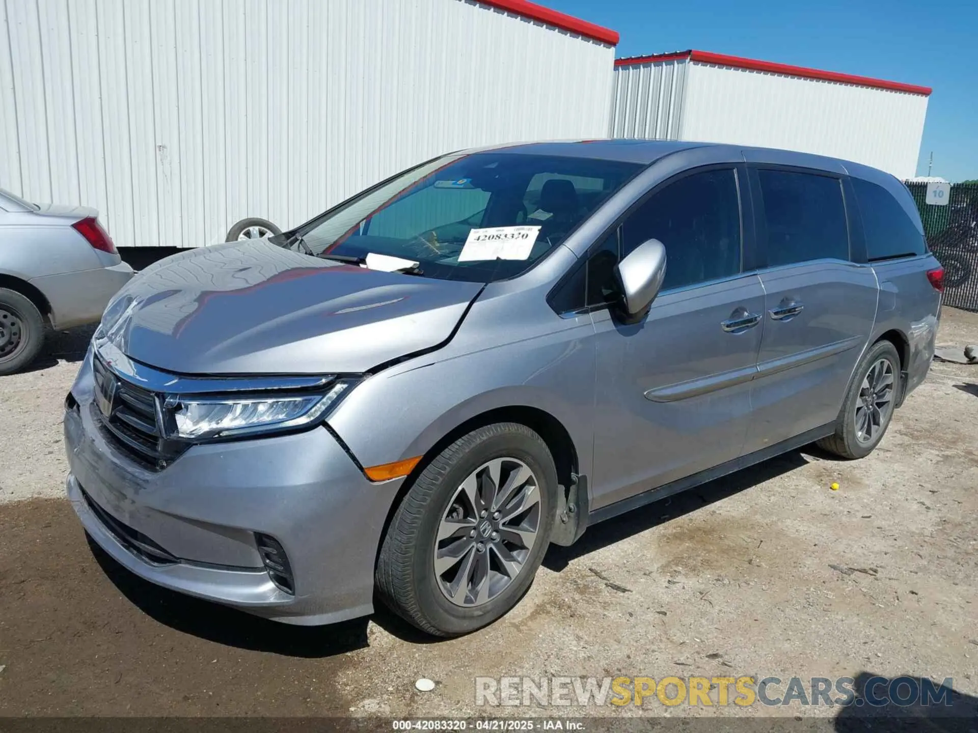 2 fotografías del automóvil dañado 5FNRL6H77NB060367 HONDA ODYSSEY 2022