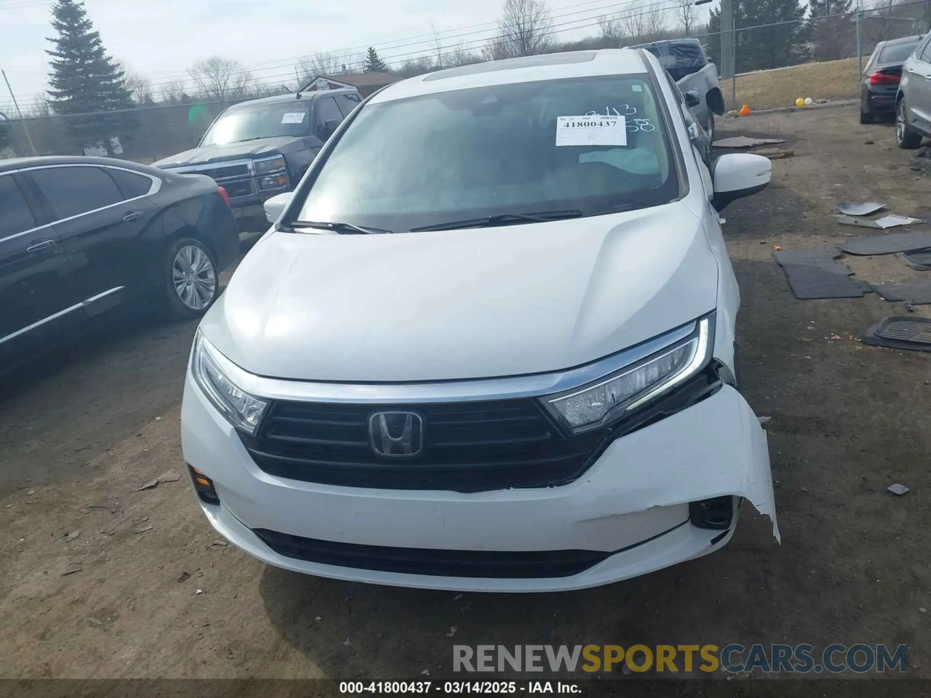 12 fotografías del automóvil dañado 5FNRL6H7XNB043658 HONDA ODYSSEY 2022
