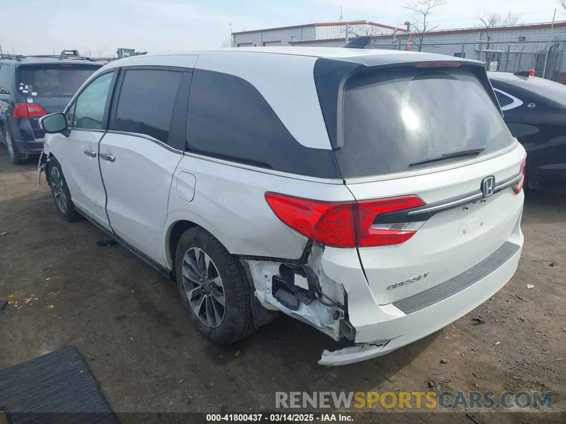 3 fotografías del automóvil dañado 5FNRL6H7XNB043658 HONDA ODYSSEY 2022