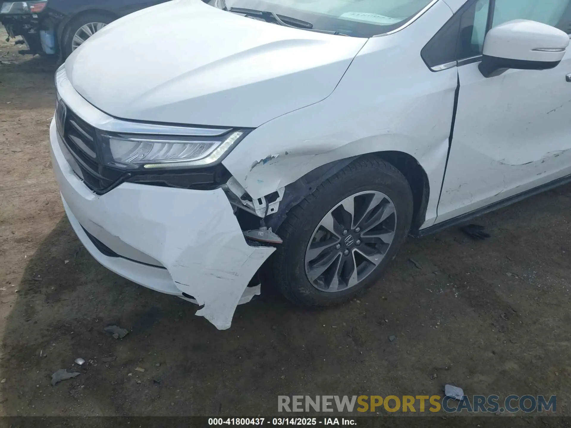6 fotografías del automóvil dañado 5FNRL6H7XNB043658 HONDA ODYSSEY 2022