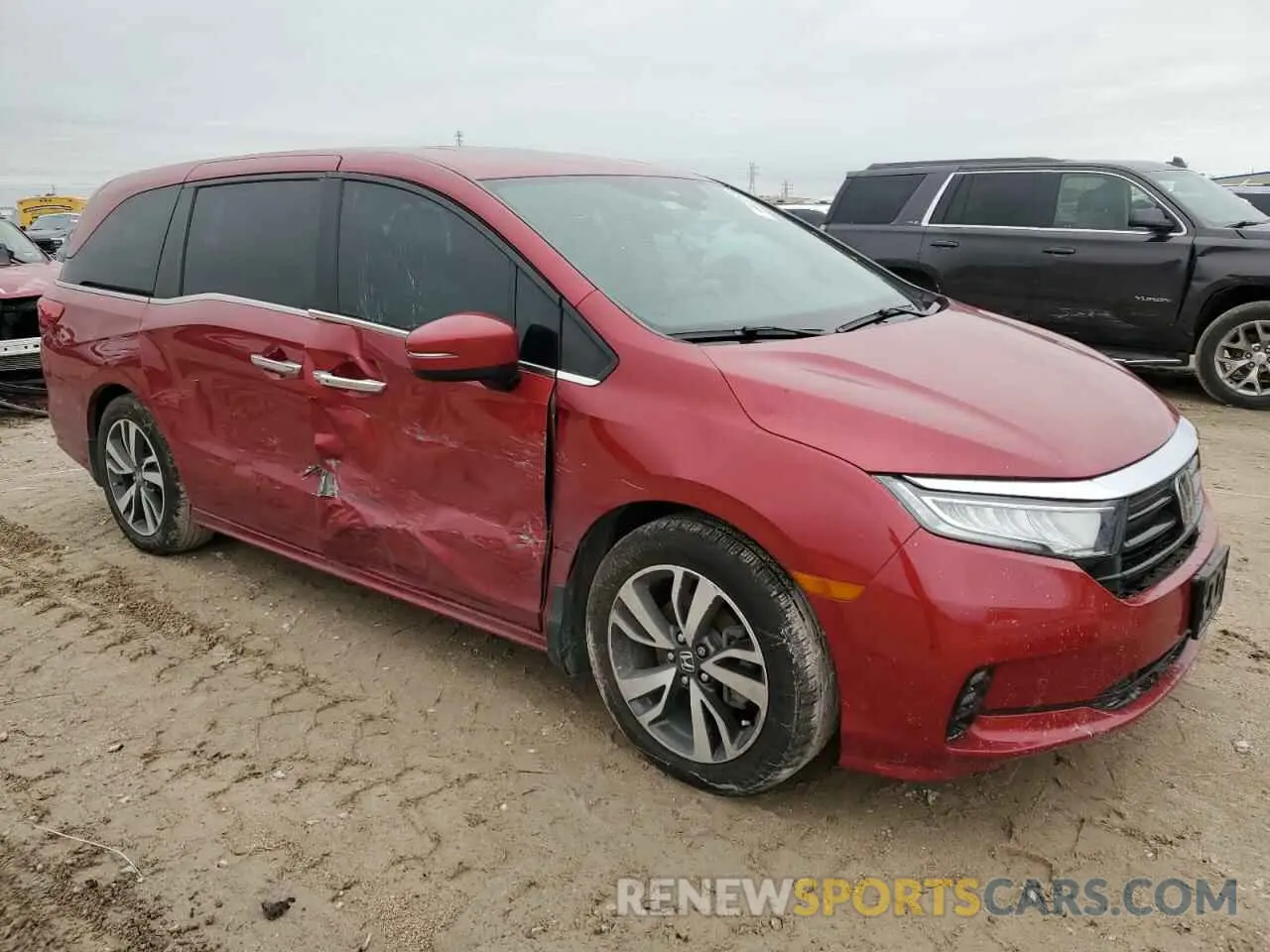 4 fotografías del automóvil dañado 5FNRL6H84NB025374 HONDA ODYSSEY 2022