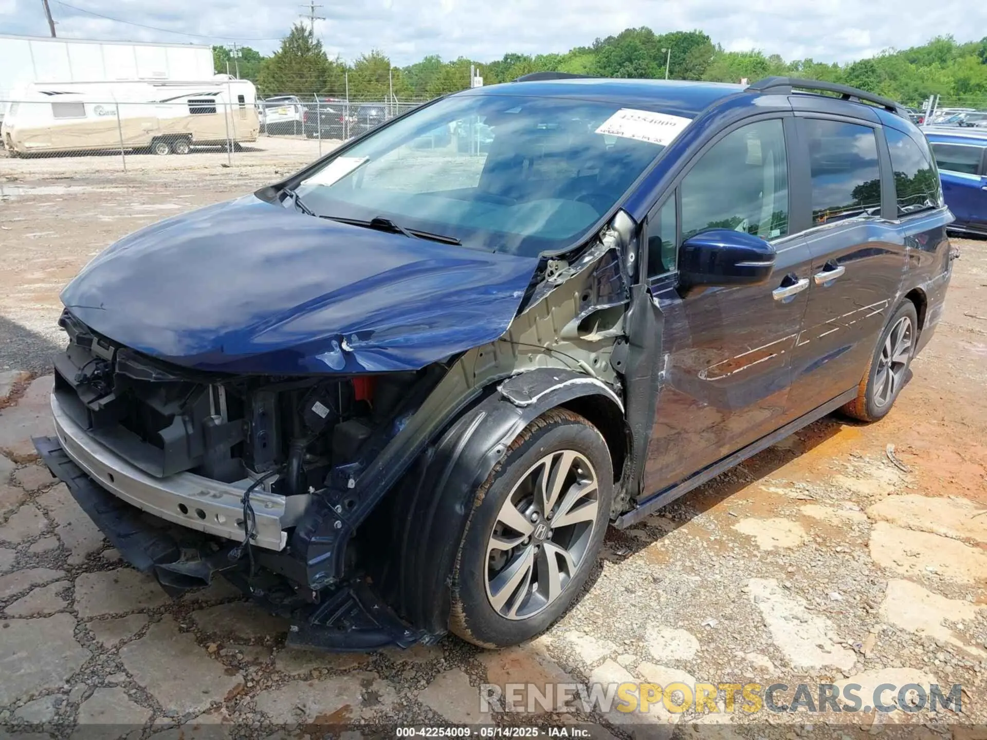 2 fotografías del automóvil dañado 5FNRL6H86NB004865 HONDA ODYSSEY 2022