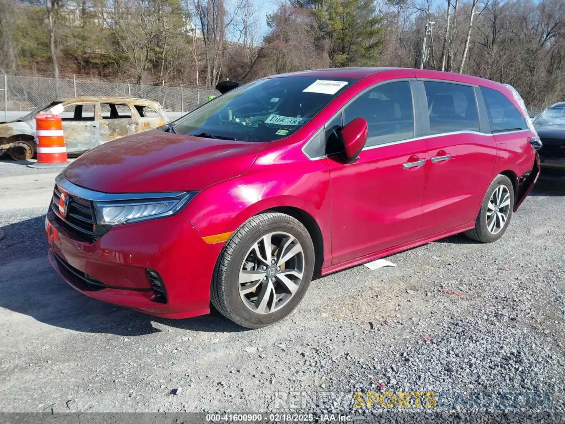 2 fotografías del automóvil dañado 5FNRL6H86NB022797 HONDA ODYSSEY 2022