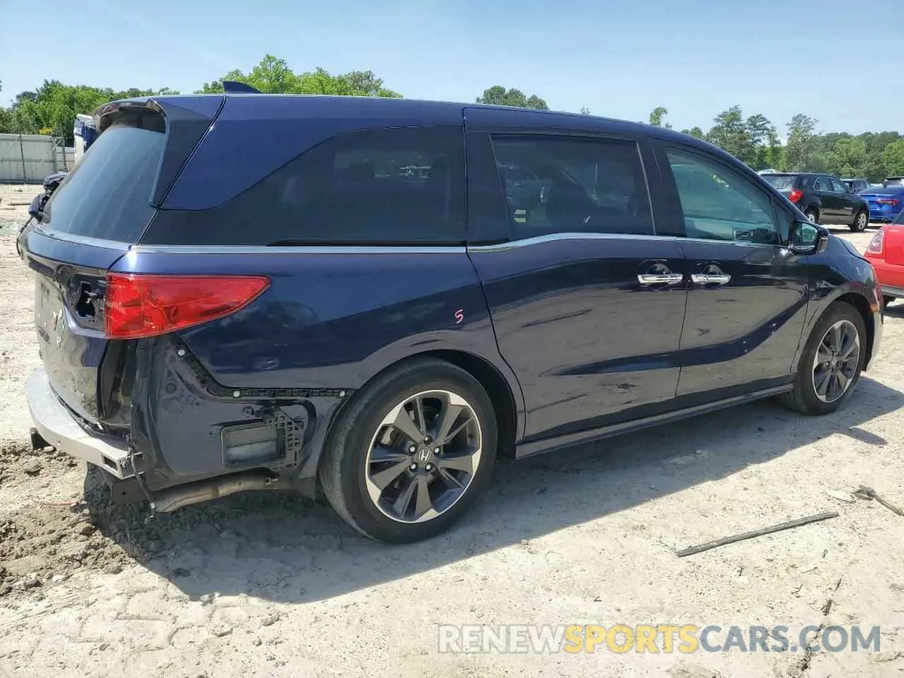 3 fotografías del automóvil dañado 5FNRL6H95NB056898 HONDA ODYSSEY 2022