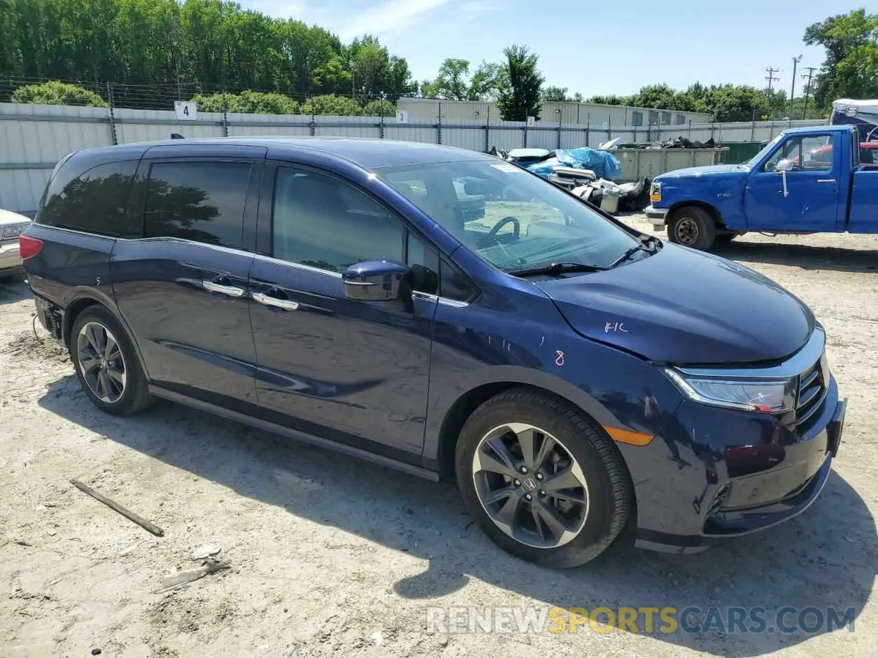 4 fotografías del automóvil dañado 5FNRL6H95NB056898 HONDA ODYSSEY 2022