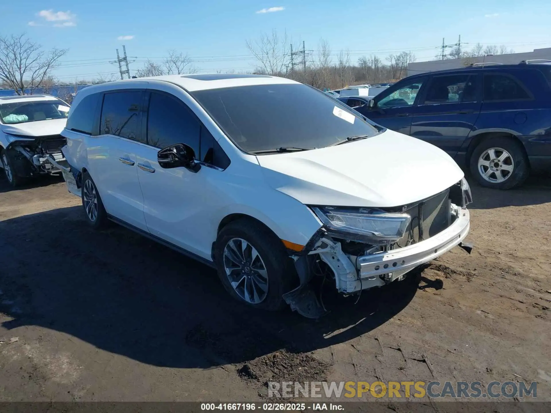 1 fotografías del automóvil dañado 5FNRL6H60PB056011 HONDA ODYSSEY 2023