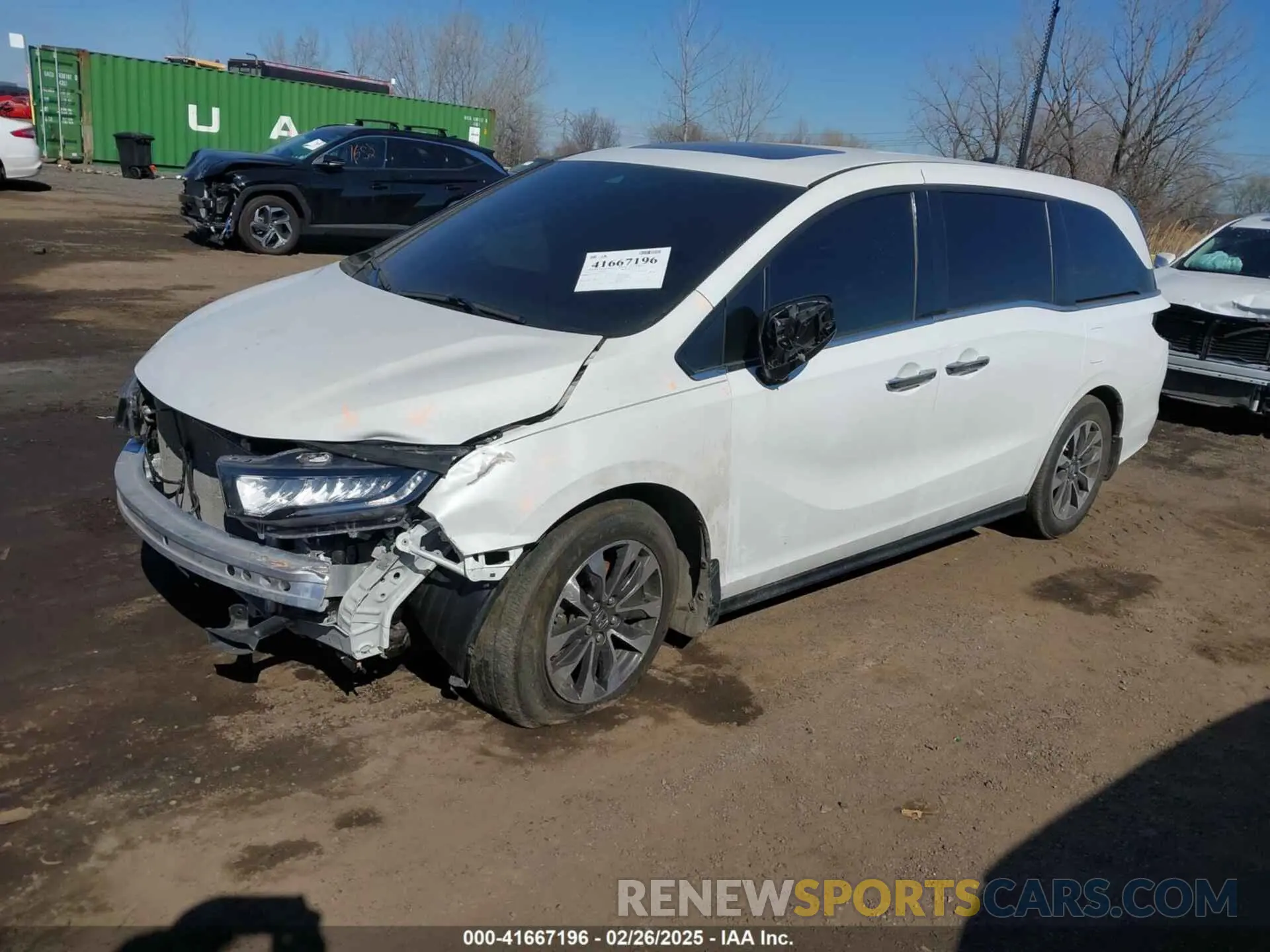 2 fotografías del automóvil dañado 5FNRL6H60PB056011 HONDA ODYSSEY 2023