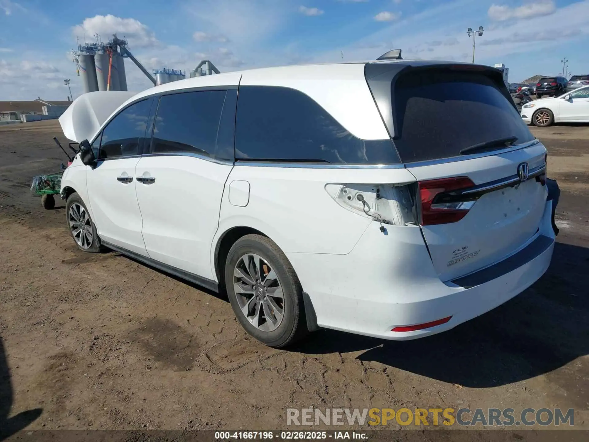 3 fotografías del automóvil dañado 5FNRL6H60PB056011 HONDA ODYSSEY 2023