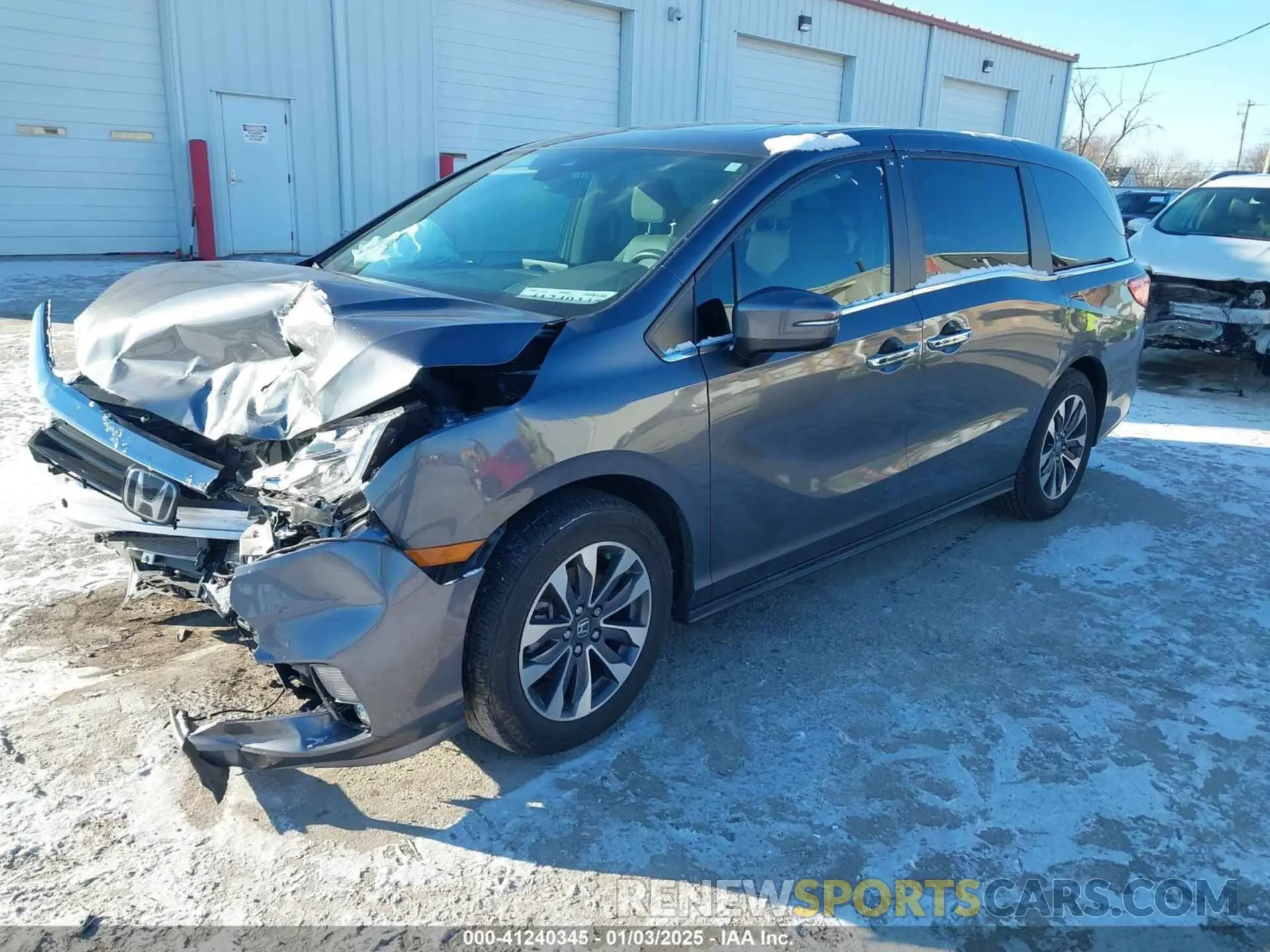 2 fotografías del automóvil dañado 5FNRL6H65PB035588 HONDA ODYSSEY 2023