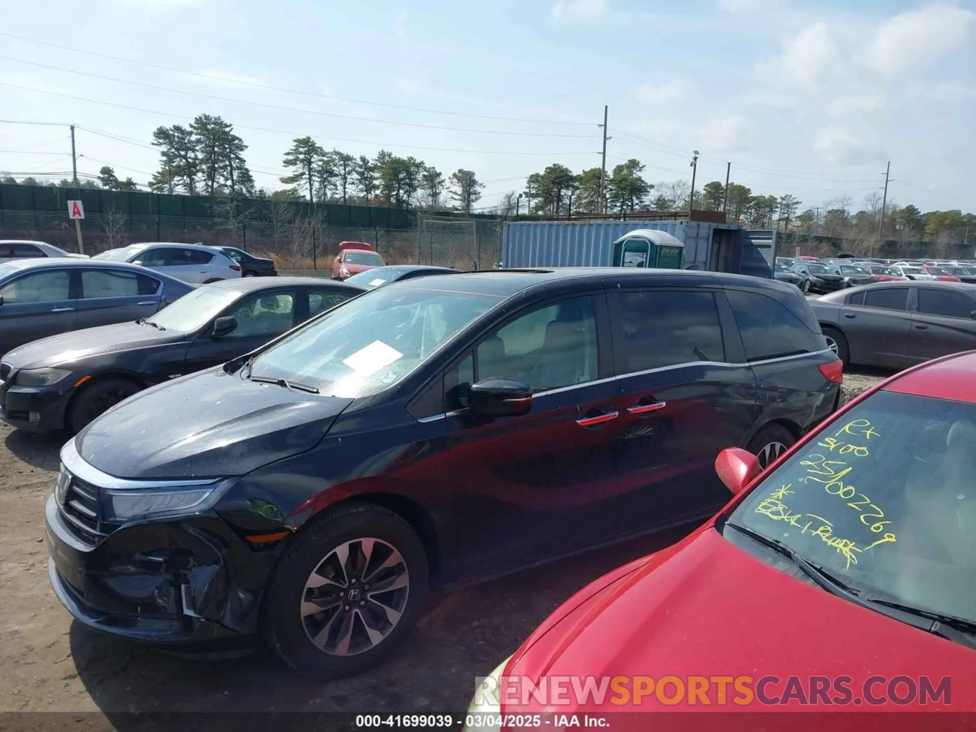 14 fotografías del automóvil dañado 5FNRL6H67PB029548 HONDA ODYSSEY 2023