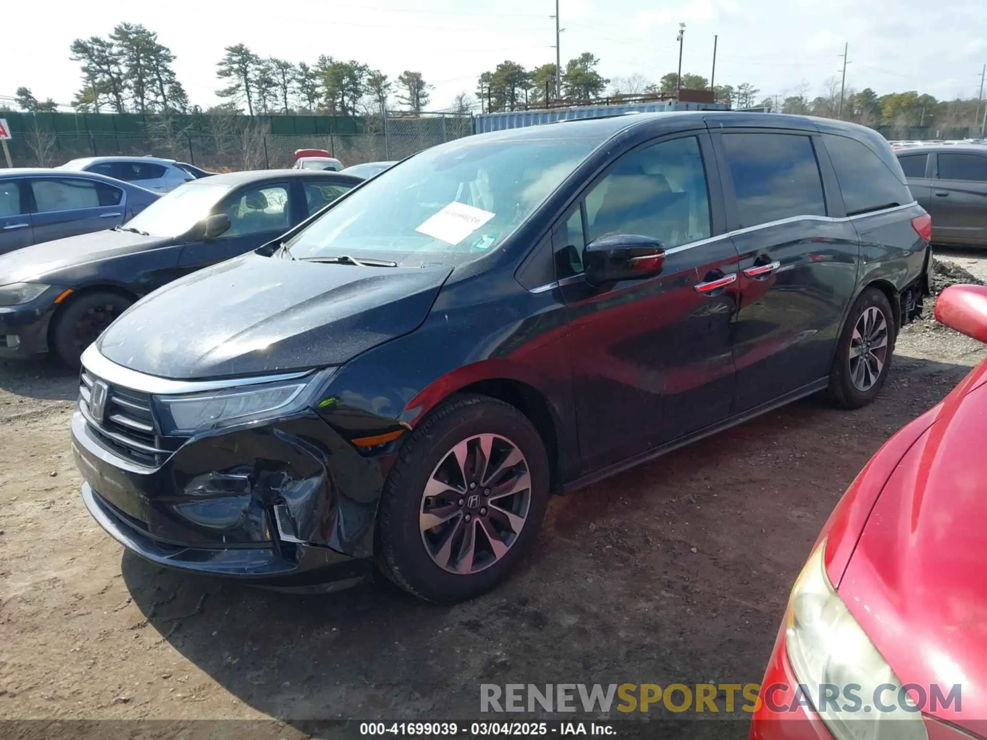 2 fotografías del automóvil dañado 5FNRL6H67PB029548 HONDA ODYSSEY 2023
