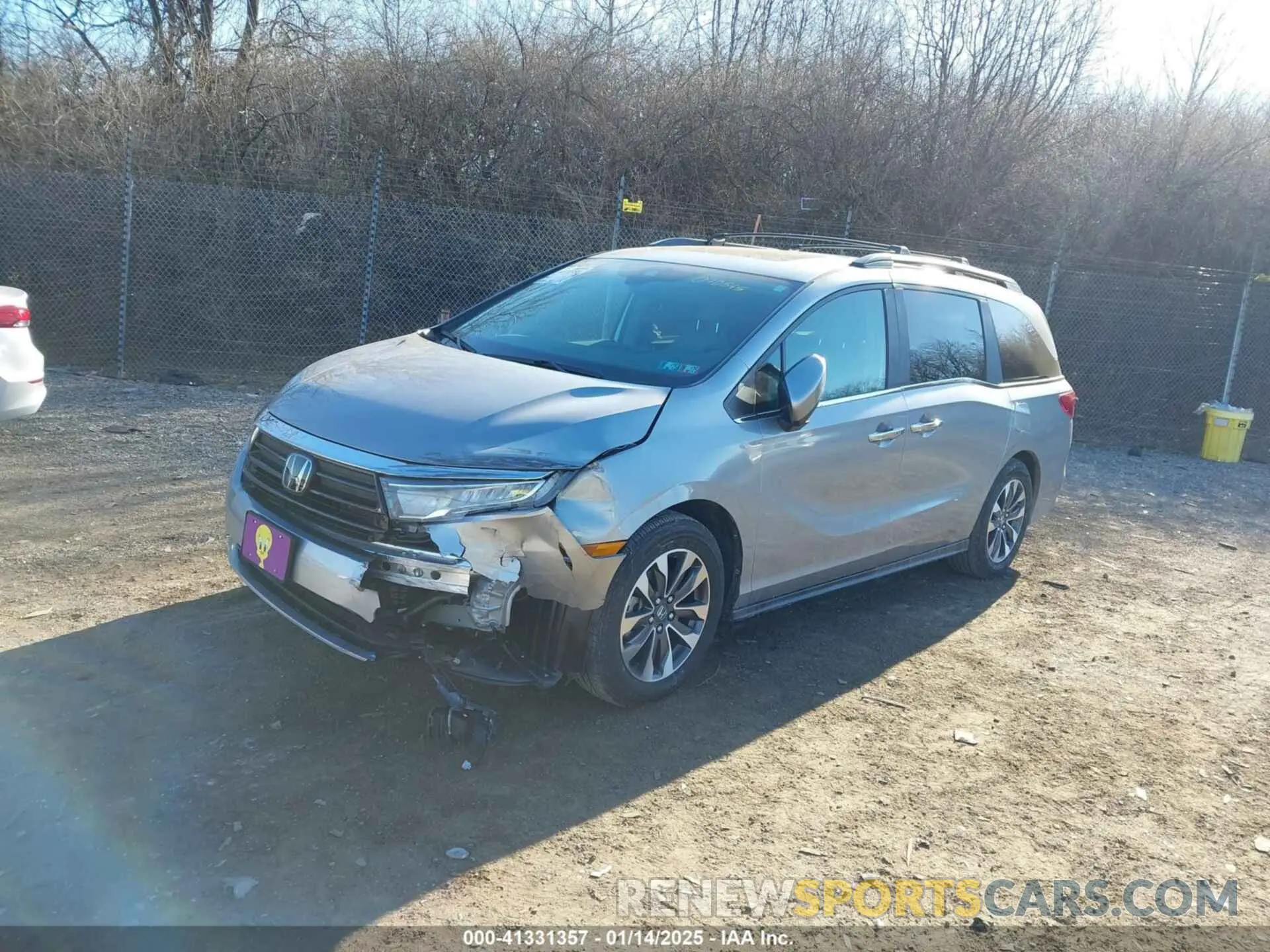 2 fotografías del automóvil dañado 5FNRL6H68PB070545 HONDA ODYSSEY 2023