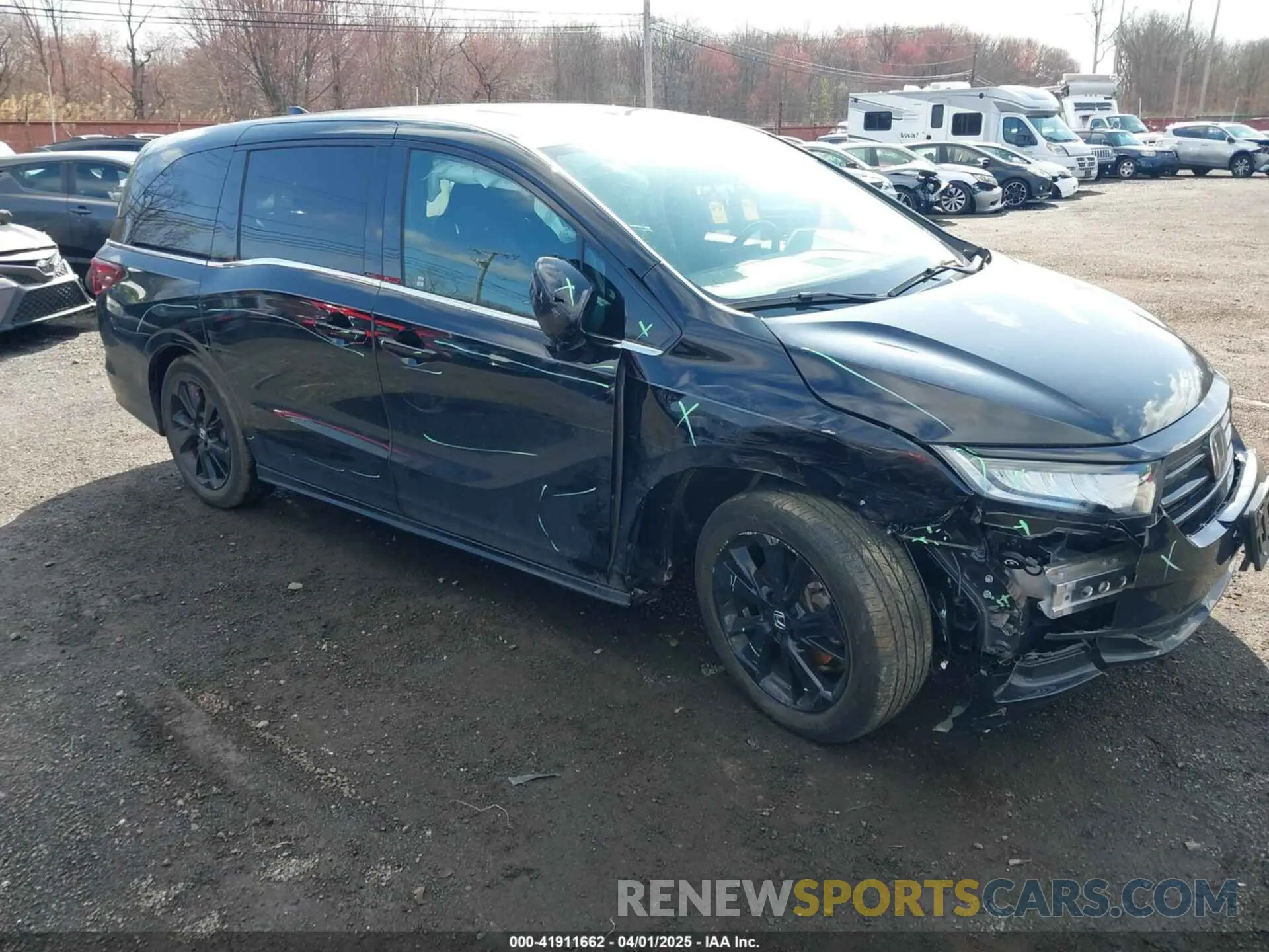 1 fotografías del automóvil dañado 5FNRL6H79PB075326 HONDA ODYSSEY 2023