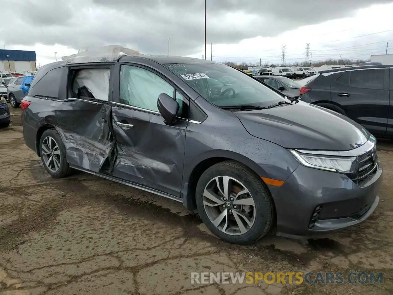 4 fotografías del automóvil dañado 5FNRL6H80PB025827 HONDA ODYSSEY 2023