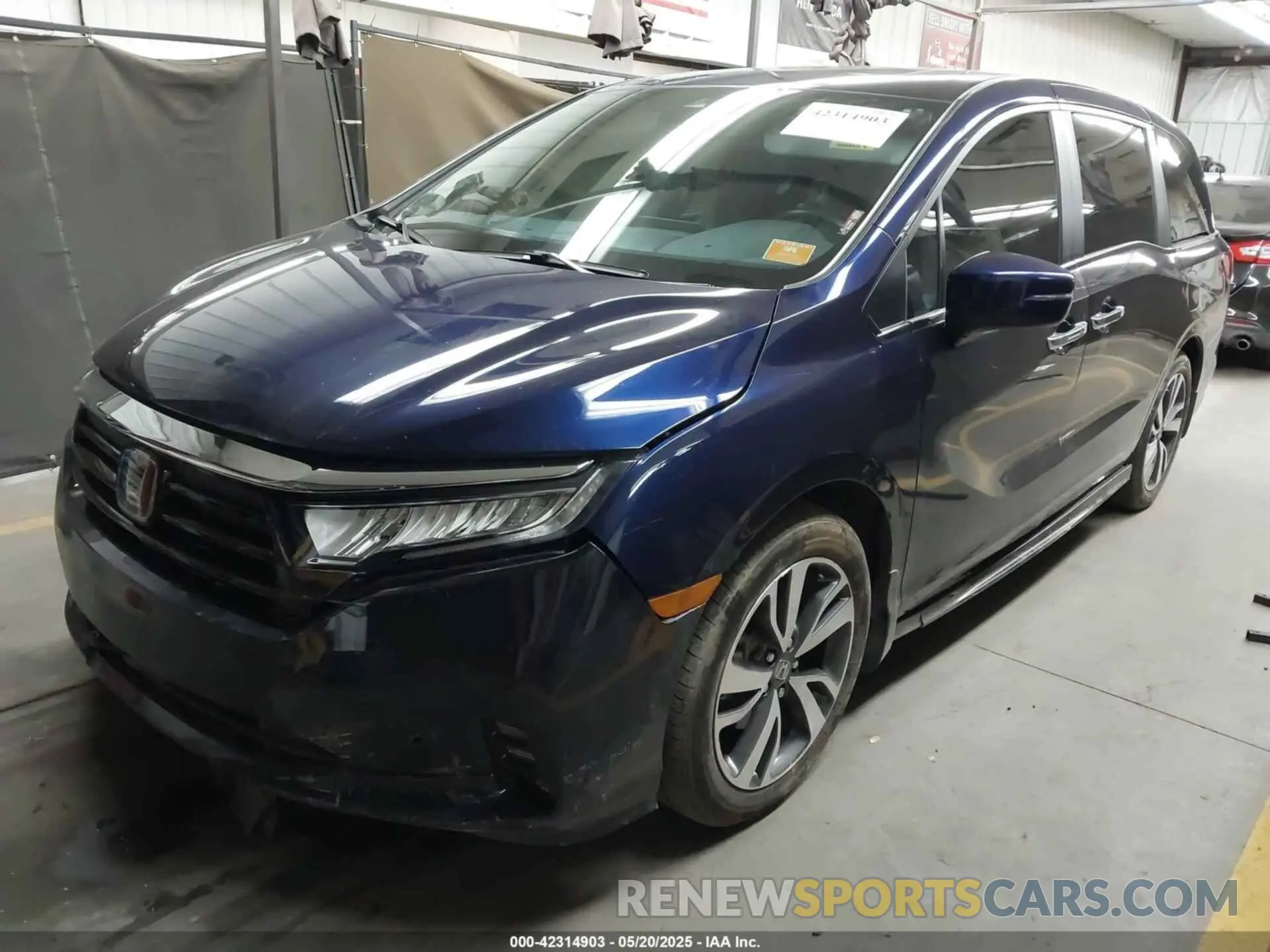 2 fotografías del automóvil dañado 5FNRL6H80PB037525 HONDA ODYSSEY 2023