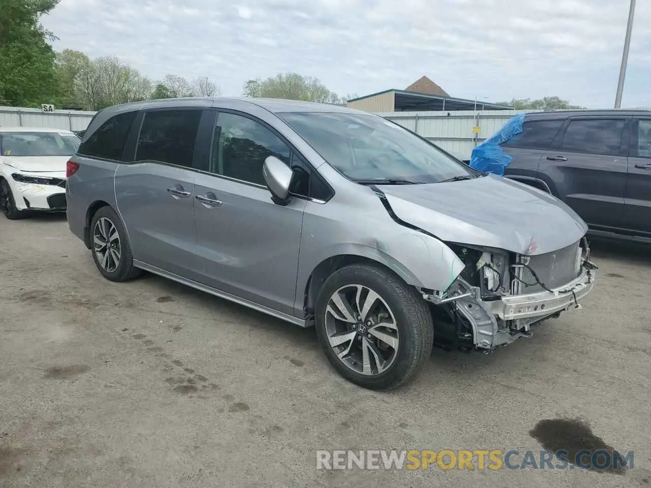 4 fotografías del automóvil dañado 5FNRL6H82PB037364 HONDA ODYSSEY 2023