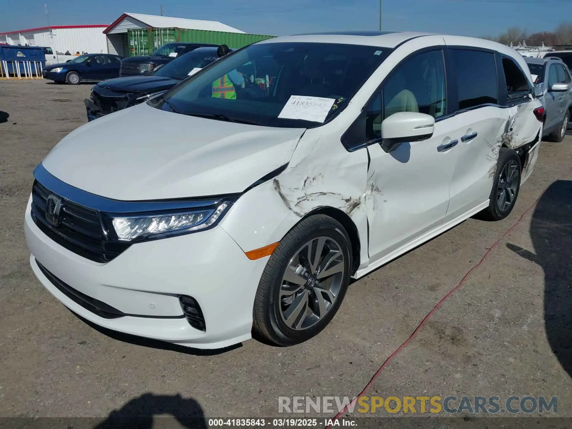 2 fotografías del automóvil dañado 5FNRL6H83PB016412 HONDA ODYSSEY 2023