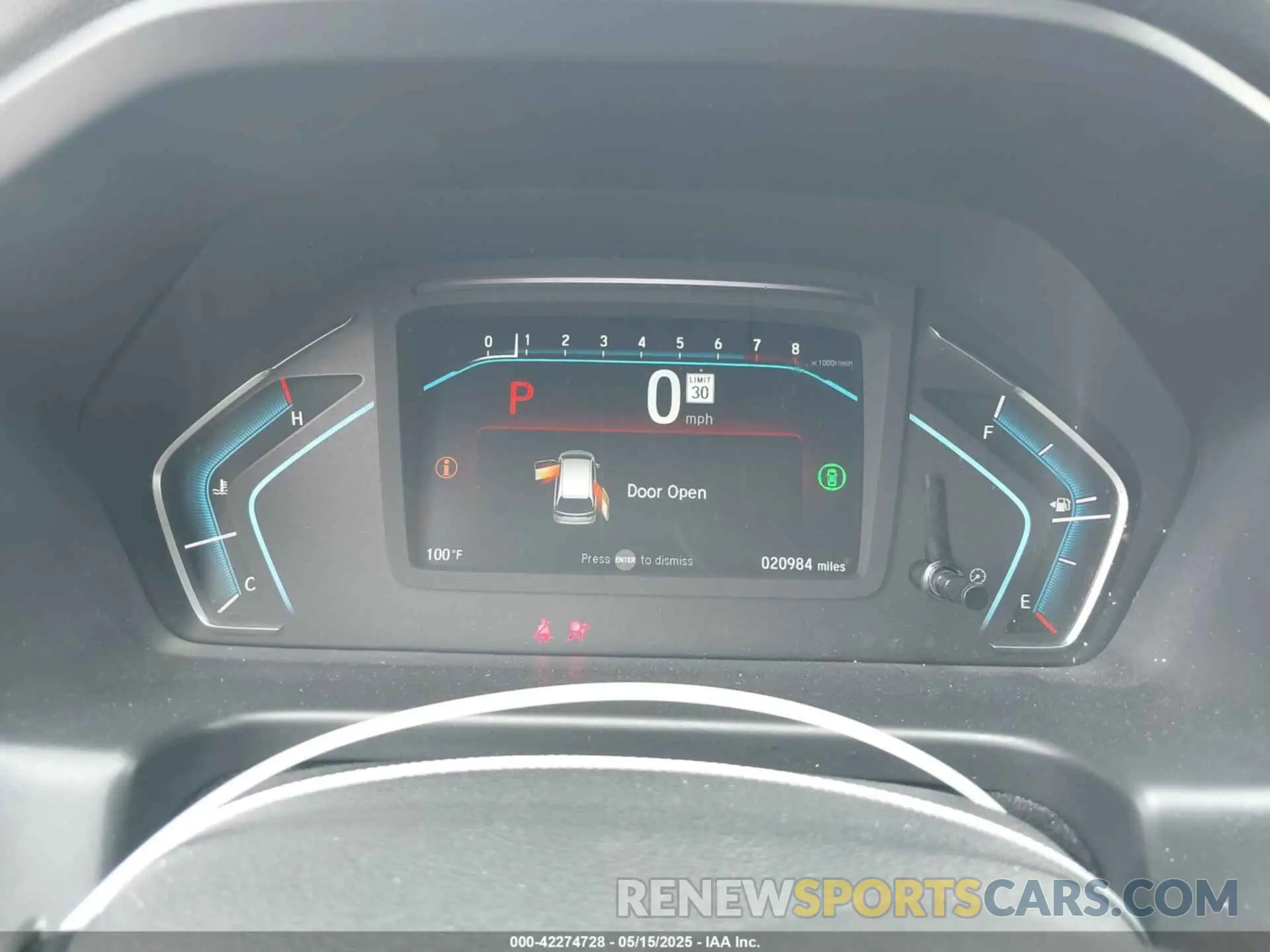 7 fotografías del automóvil dañado 5FNRL6H86PB038100 HONDA ODYSSEY 2023