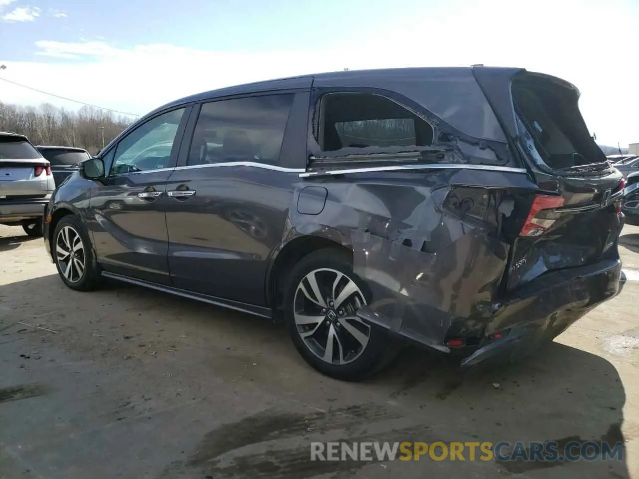 2 fotografías del automóvil dañado 5FNRL6H89PB078302 HONDA ODYSSEY 2023