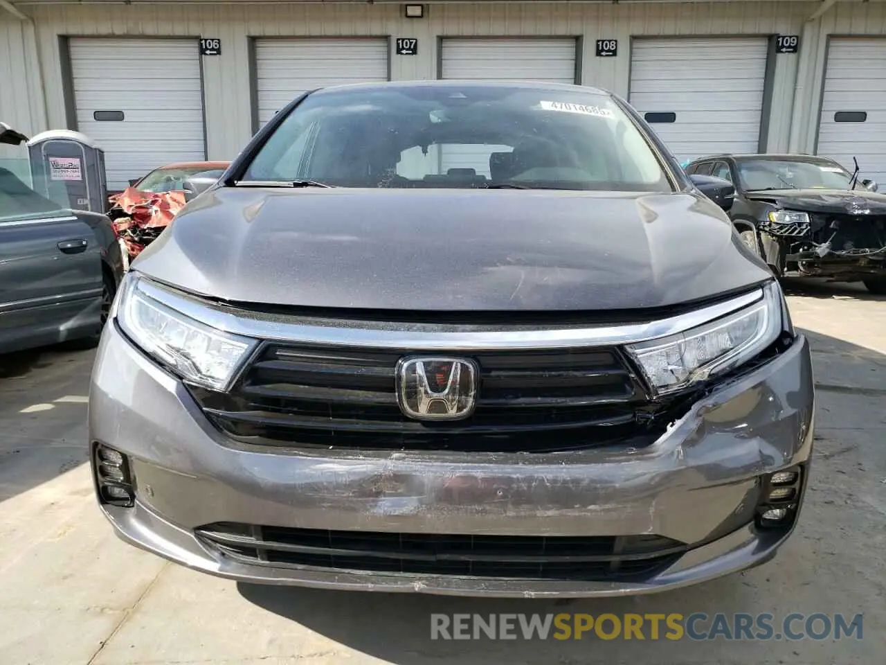 5 fotografías del automóvil dañado 5FNRL6H89PB078302 HONDA ODYSSEY 2023