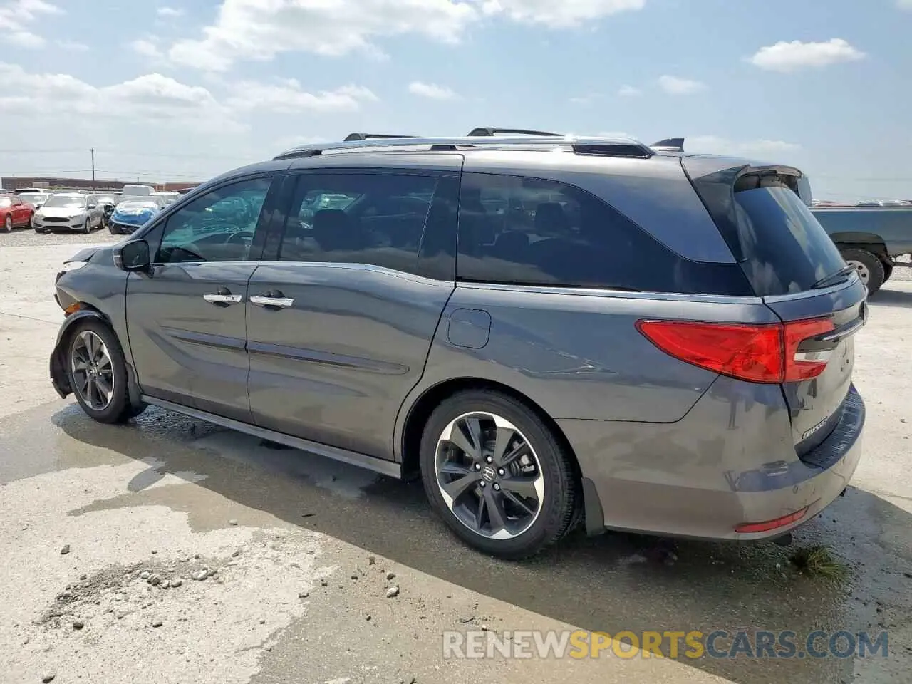2 fotografías del automóvil dañado 5FNRL6H96PB039966 HONDA ODYSSEY 2023