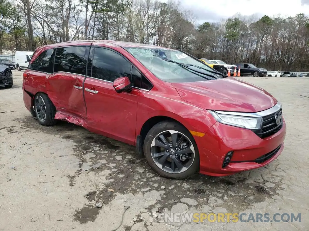 4 fotografías del automóvil dañado 5FNRL6H97PB041855 HONDA ODYSSEY 2023