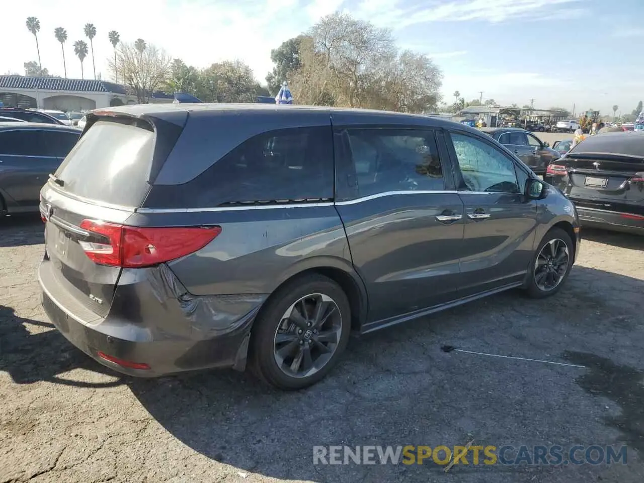 3 fotografías del automóvil dañado 5FNRL6H97PB071003 HONDA ODYSSEY 2023