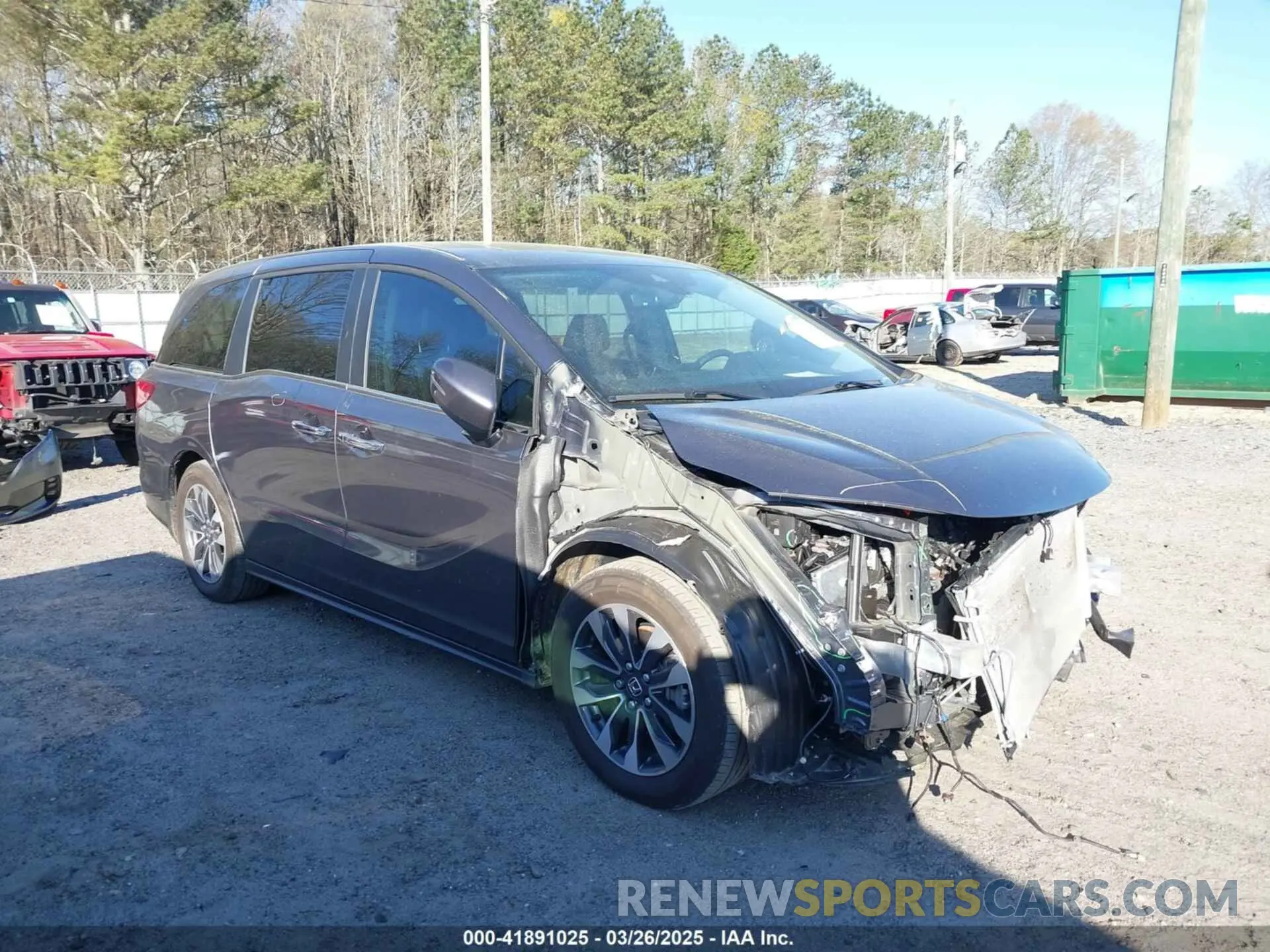 1 fotografías del automóvil dañado 5FNRL6H64RB024021 HONDA ODYSSEY 2024