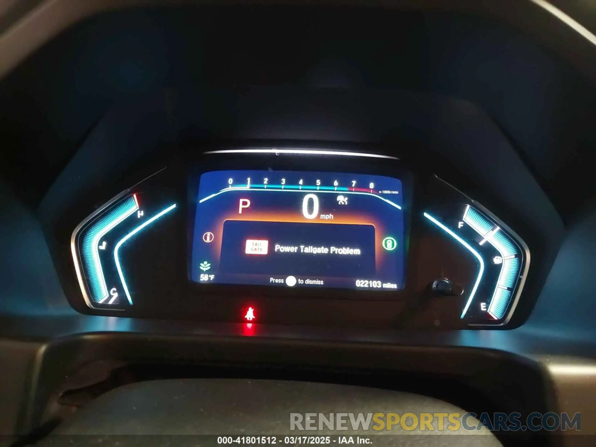 7 fotografías del automóvil dañado 5FNRL6H65RB018633 HONDA ODYSSEY 2024