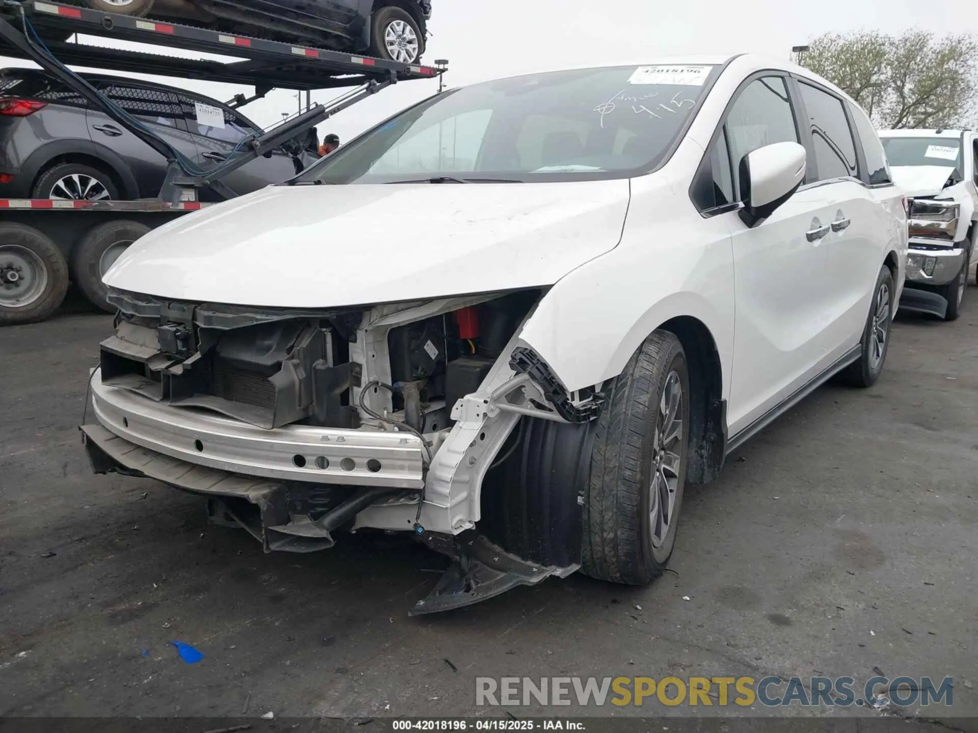 2 fotografías del automóvil dañado 5FNRL6H67RB068398 HONDA ODYSSEY 2024