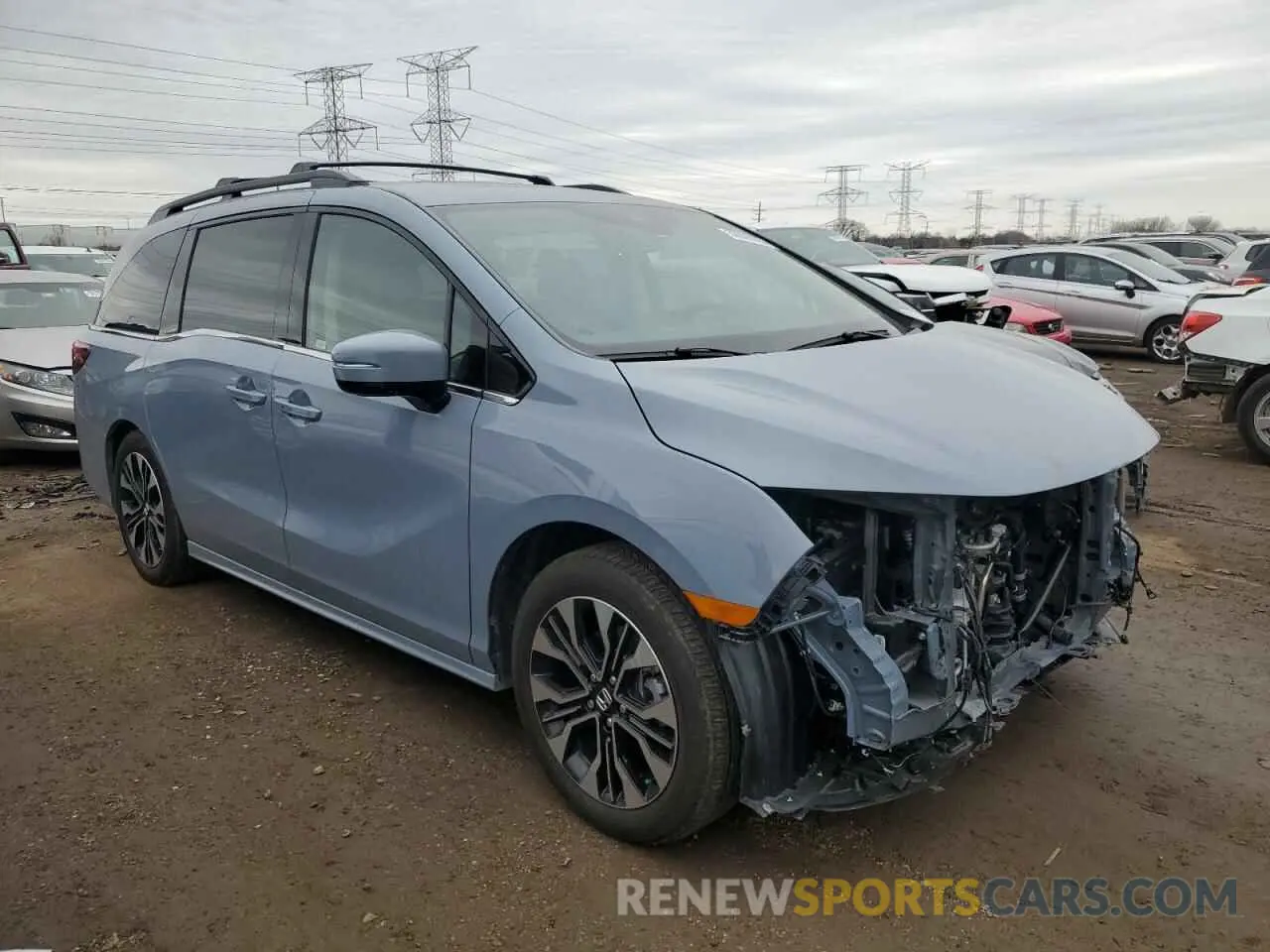 4 fotografías del automóvil dañado 5FNRL6H94SB022639 HONDA ODYSSEY 2025