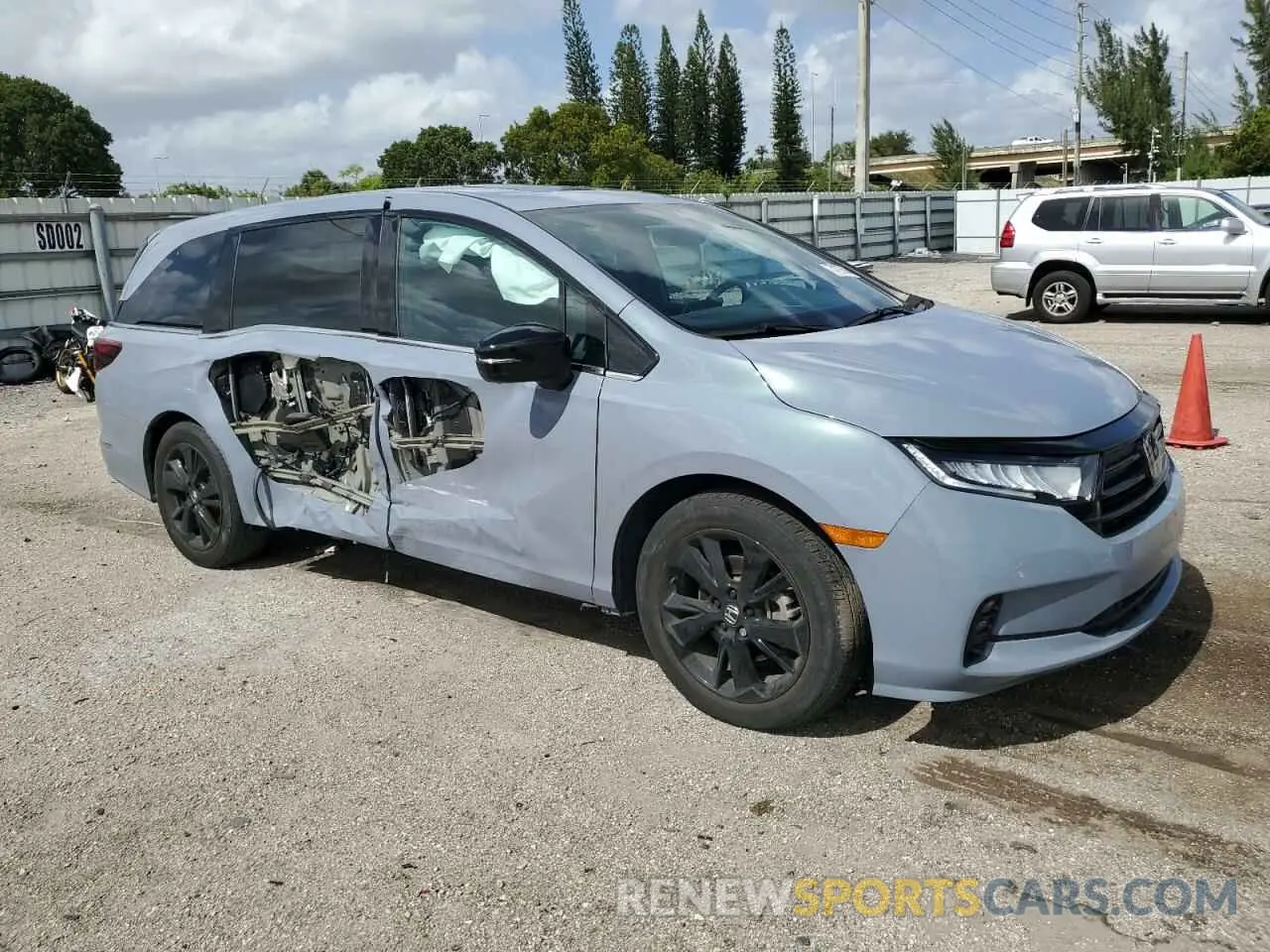 4 fotografías del automóvil dañado 5FNRL6H71PB068791 HONDA ODYSSEY SP 2023