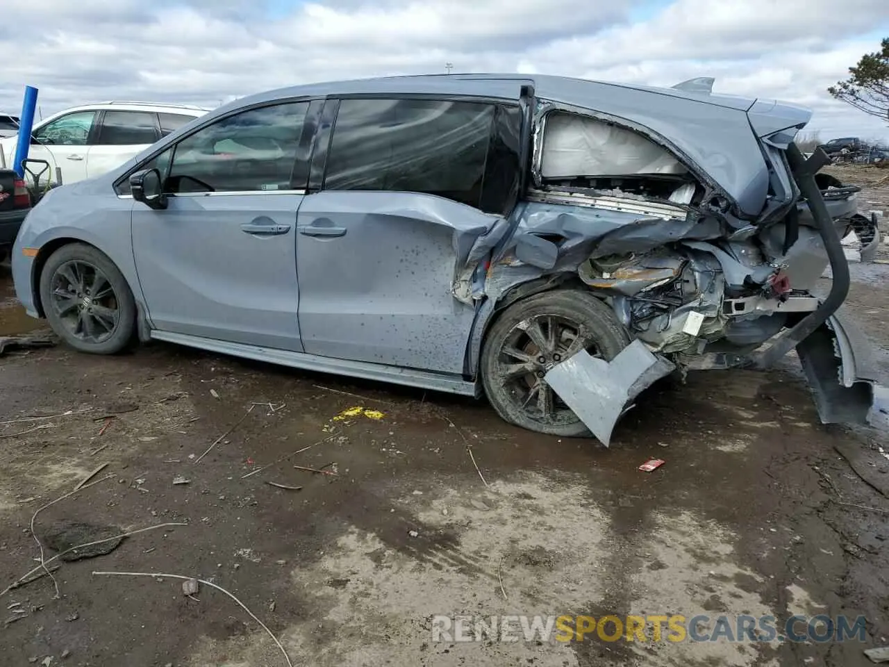 2 fotografías del automóvil dañado 5FNRL6H76PB052523 HONDA ODYSSEY SP 2023