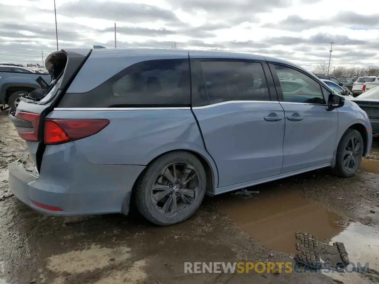 3 fotografías del automóvil dañado 5FNRL6H76PB052523 HONDA ODYSSEY SP 2023