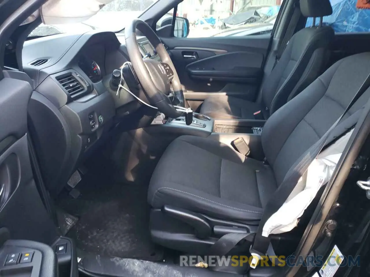 7 fotografías del automóvil dañado 5FNYF7H29KB004665 HONDA PASSPORT 2019