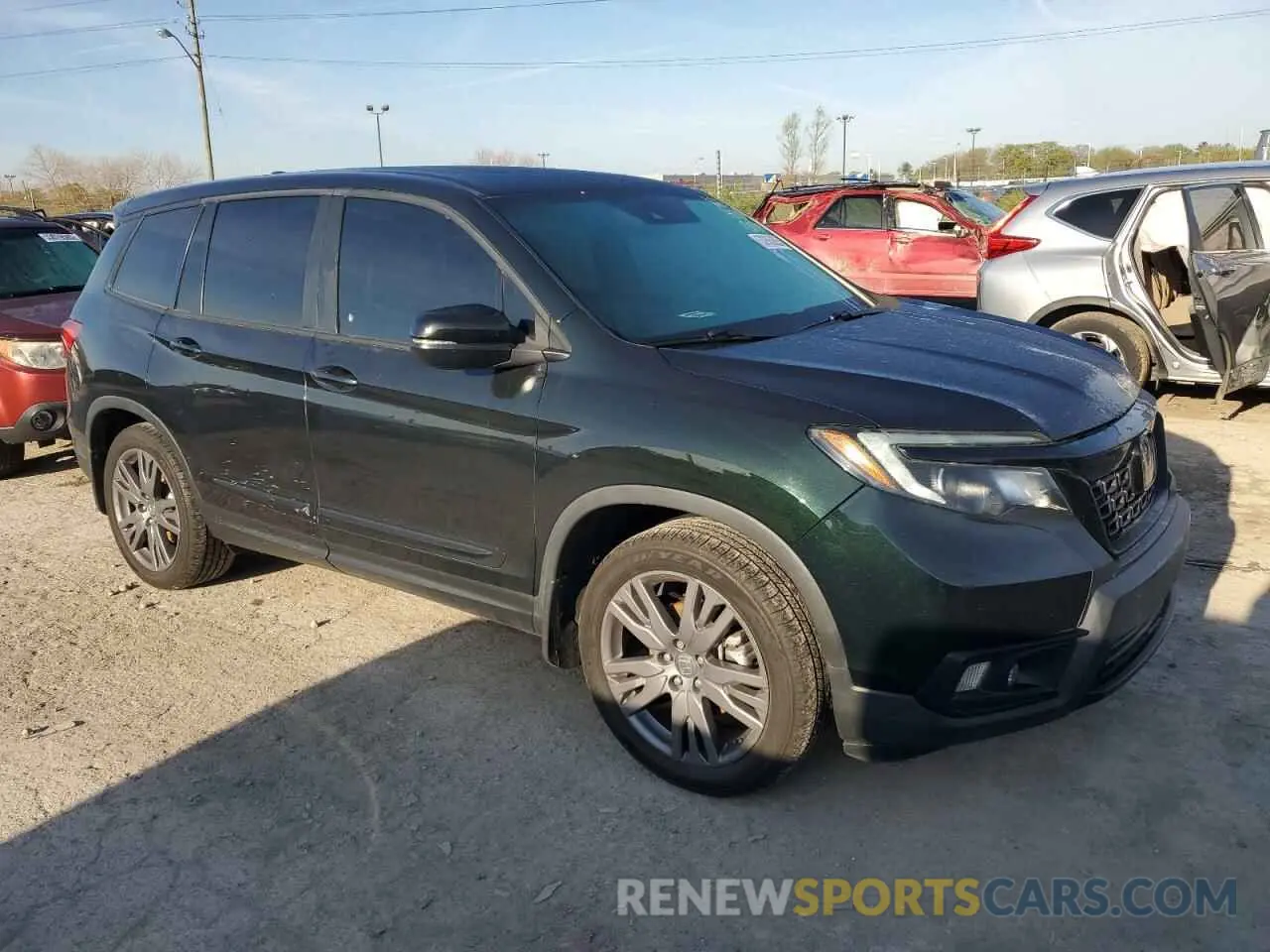 4 fotografías del automóvil dañado 5FNYF7H56KB003404 HONDA PASSPORT 2019