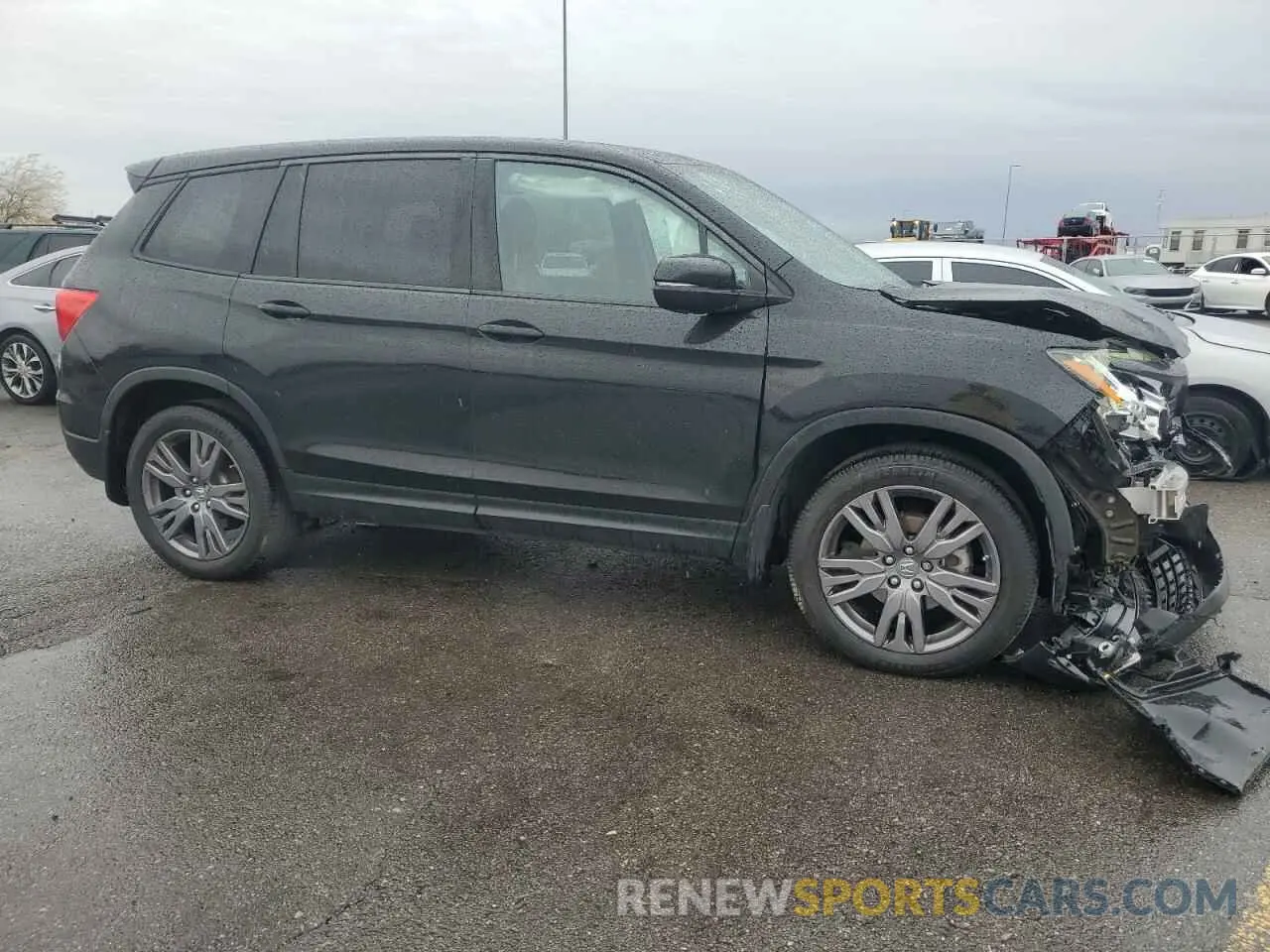 4 fotografías del automóvil dañado 5FNYF7H5XKB010436 HONDA PASSPORT 2019