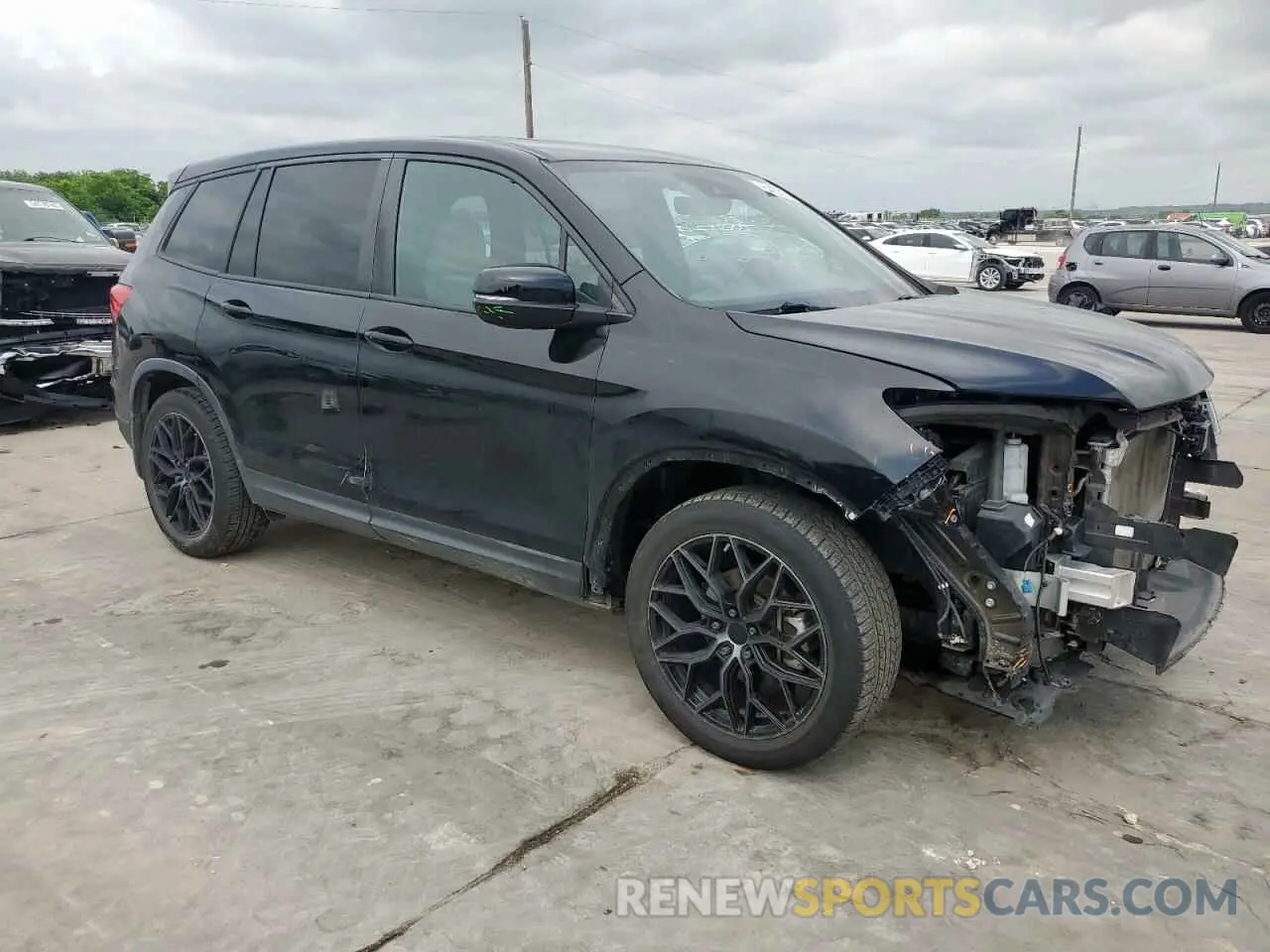 4 fotografías del automóvil dañado 5FNYF7H5XKB011151 HONDA PASSPORT 2019