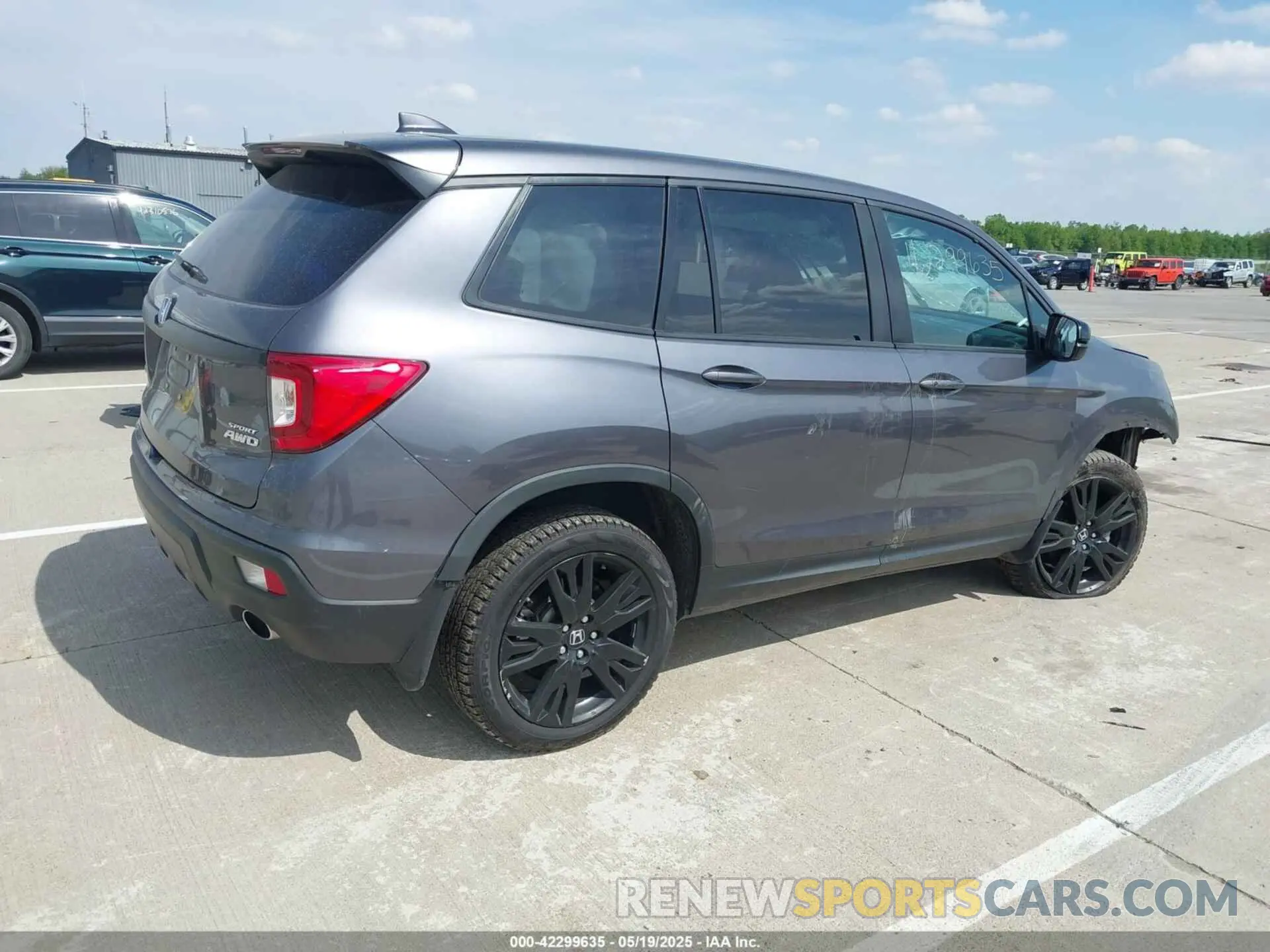 4 fotografías del automóvil dañado 5FNYF8H27KB002001 HONDA PASSPORT 2019