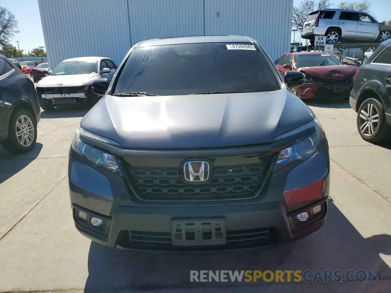 5 fotografías del automóvil dañado 5FNYF7H57LB001582 HONDA PASSPORT 2020