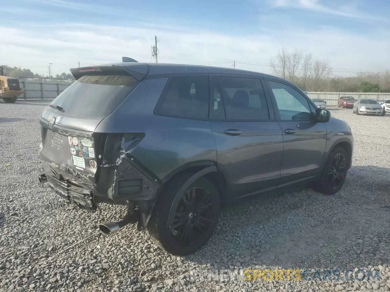 3 fotografías del automóvil dañado 5FNYF7H24MB014703 HONDA PASSPORT 2021