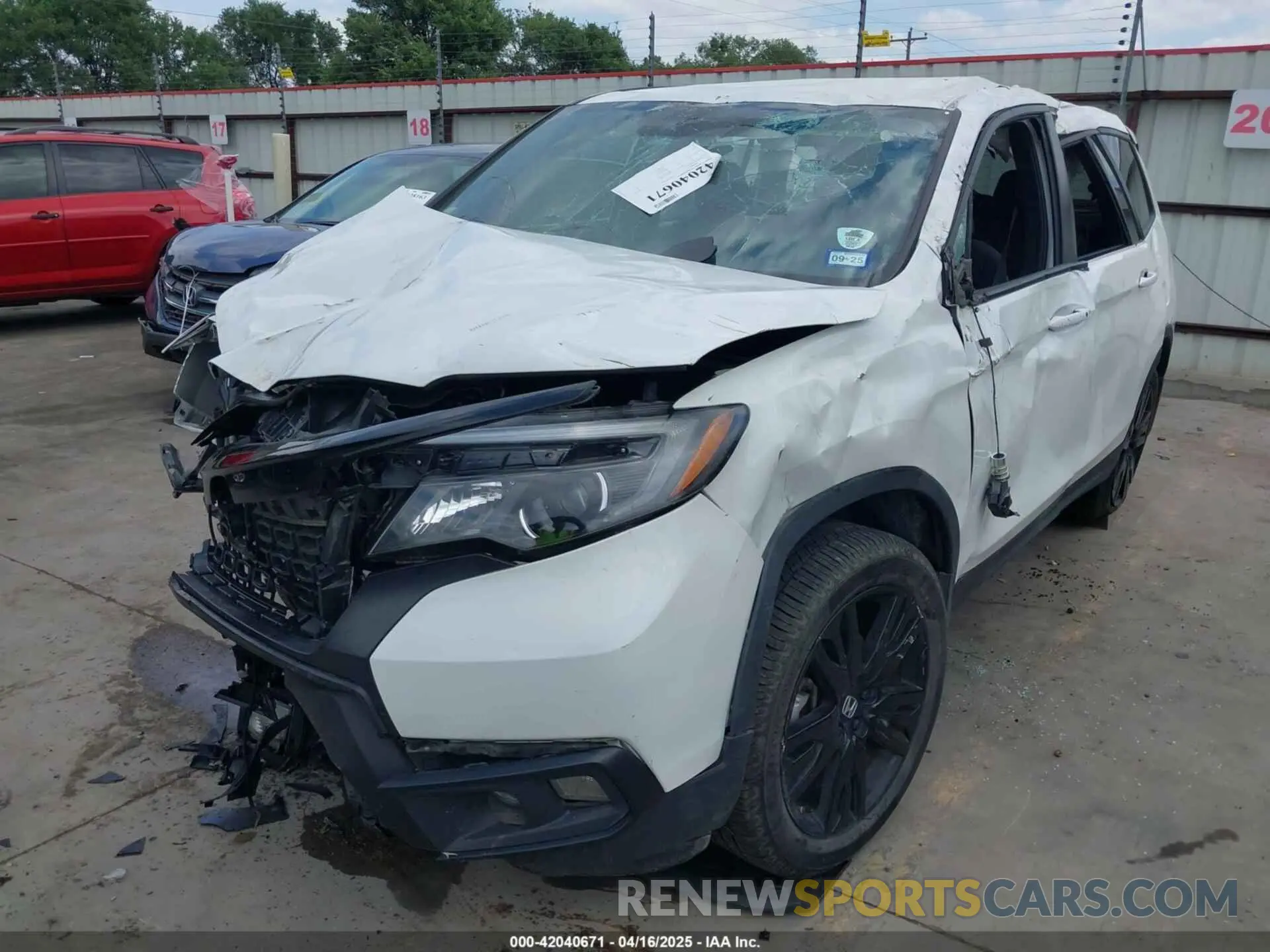 2 fotografías del automóvil dañado 5FNYF7H27MB015442 HONDA PASSPORT 2021