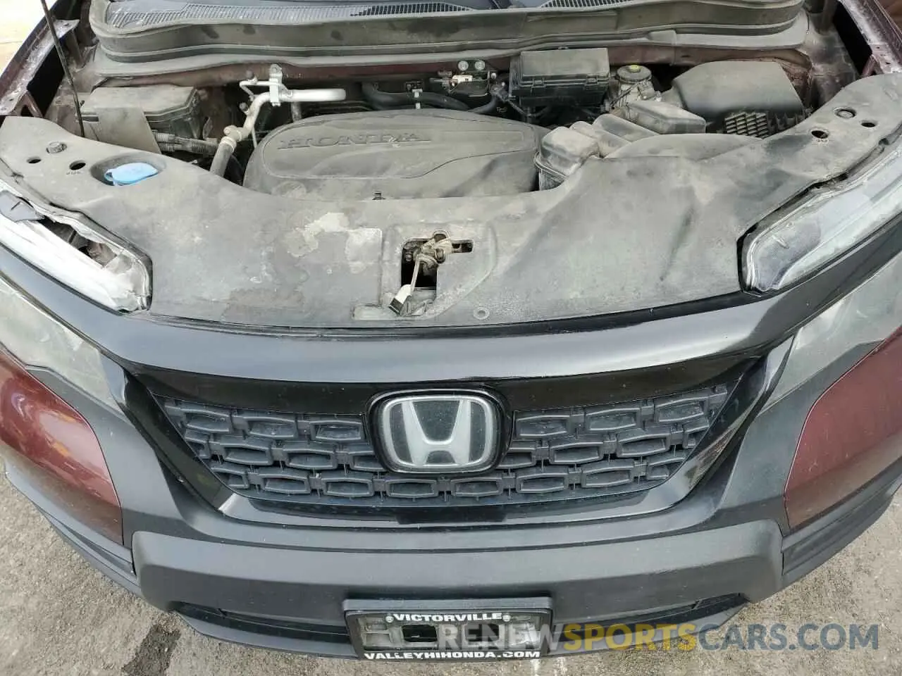 13 fotografías del automóvil dañado 5FNYF7H52MB005850 HONDA PASSPORT 2021