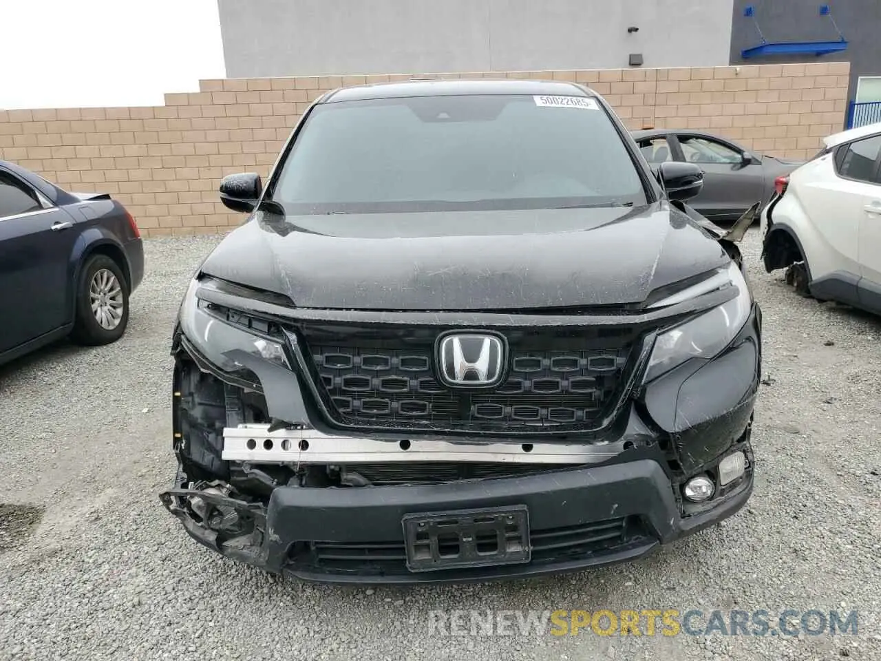 5 fotografías del automóvil dañado 5FNYF7H53MB010524 HONDA PASSPORT 2021