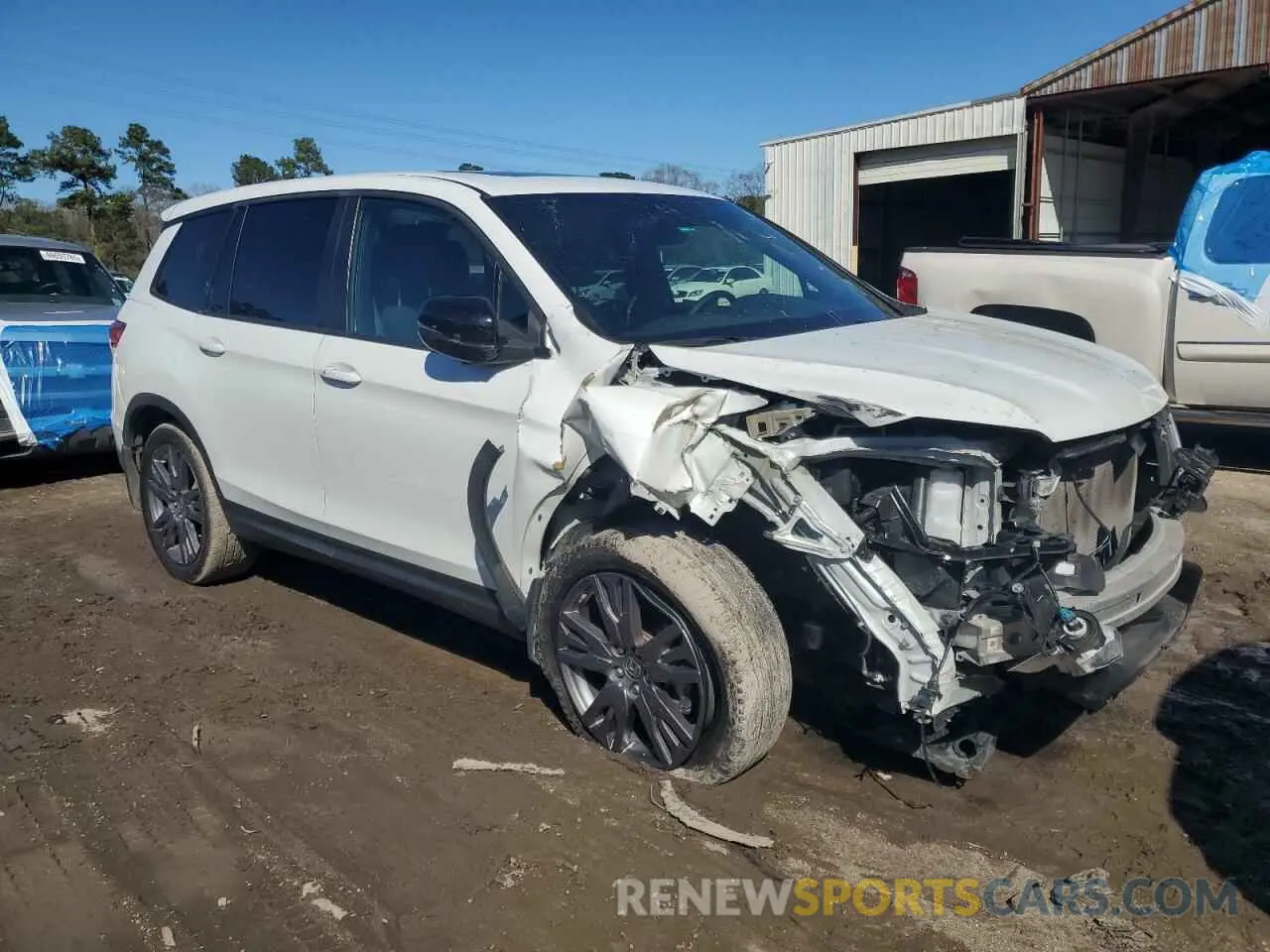 4 fotografías del automóvil dañado 5FNYF7H53MB010829 HONDA PASSPORT 2021
