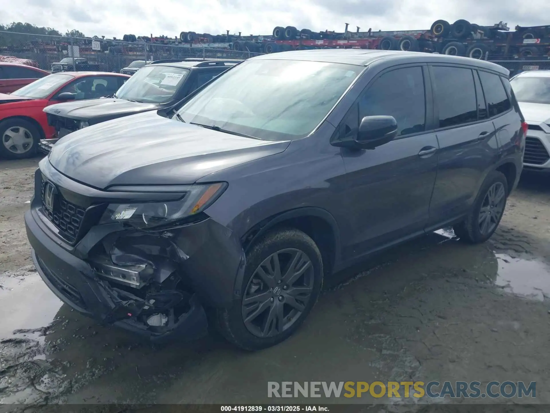 2 fotografías del automóvil dañado 5FNYF7H5XMB015350 HONDA PASSPORT 2021