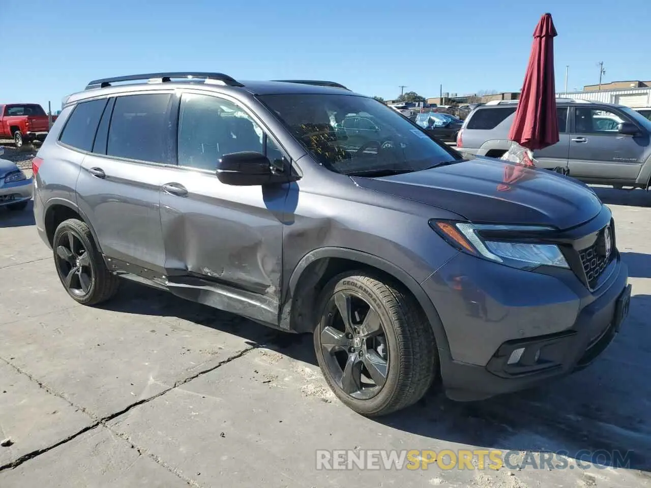 4 fotografías del automóvil dañado 5FNYF8H04MB034700 HONDA PASSPORT 2021