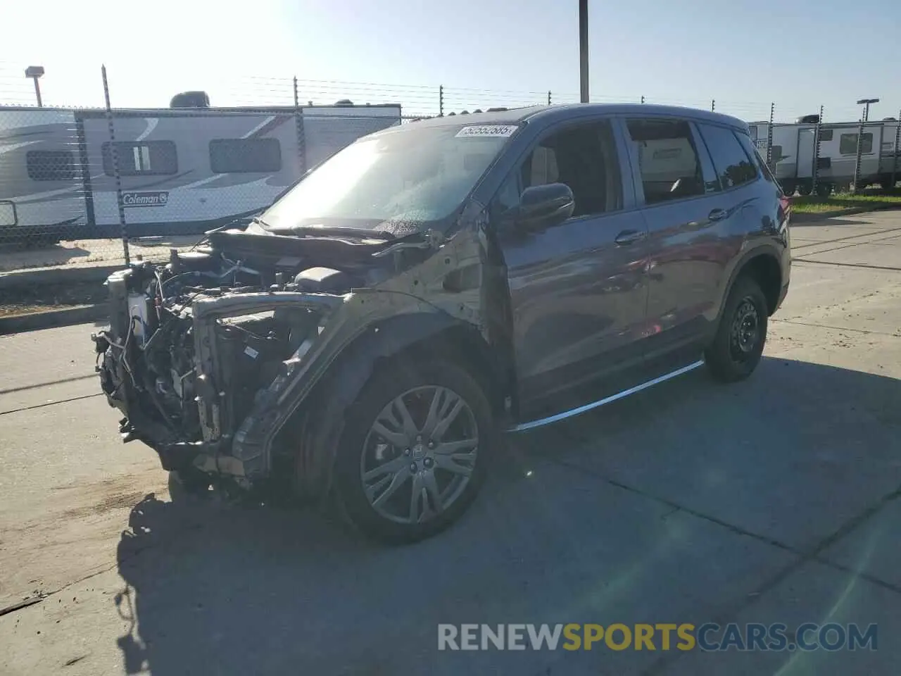 1 fotografías del automóvil dañado 5FNYF8H56MB038792 HONDA PASSPORT 2021