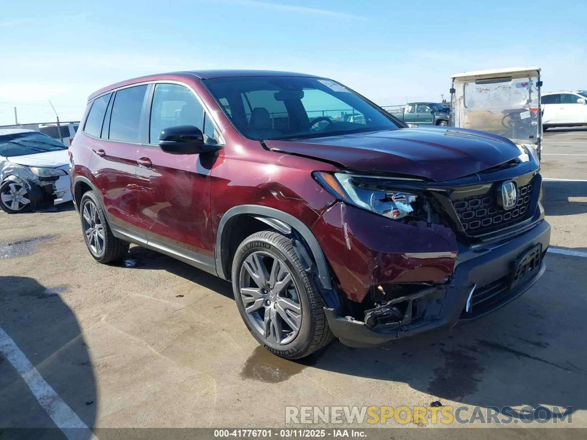 1 fotografías del automóvil dañado 5FNYF8H5XMB007951 HONDA PASSPORT 2021