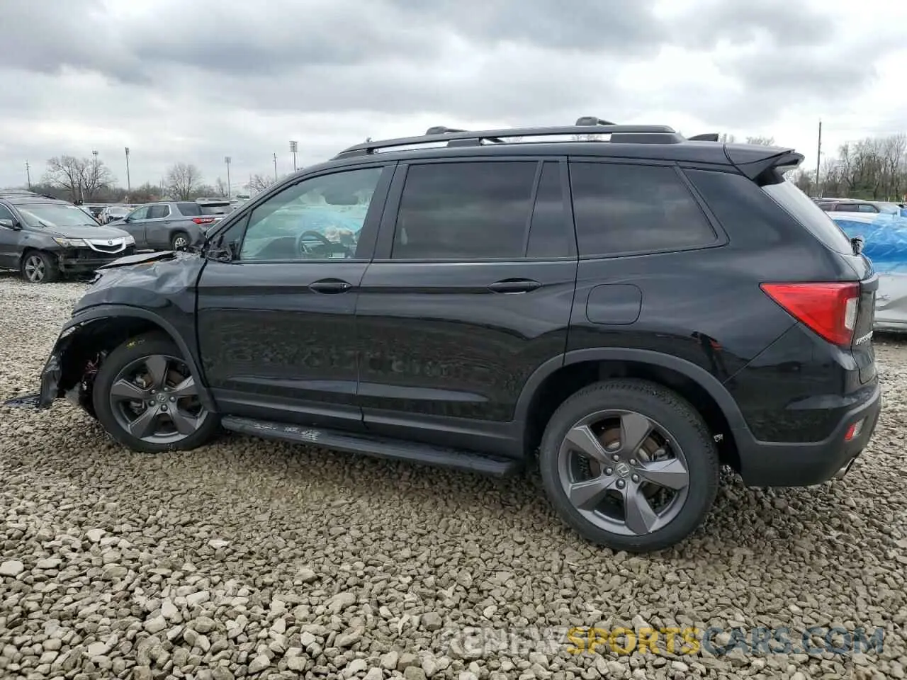 2 fotografías del automóvil dañado 5FNYF8H91MB009476 HONDA PASSPORT 2021